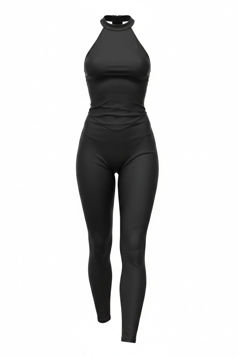 Enterizo Presencia Suprema – Negro Absoluto Largo