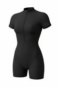 Enterizo Cobertura Estilizada – Negro Absoluto Short