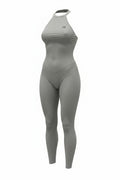 Enterizo Estilizado Halter – Gris Oliva Largo