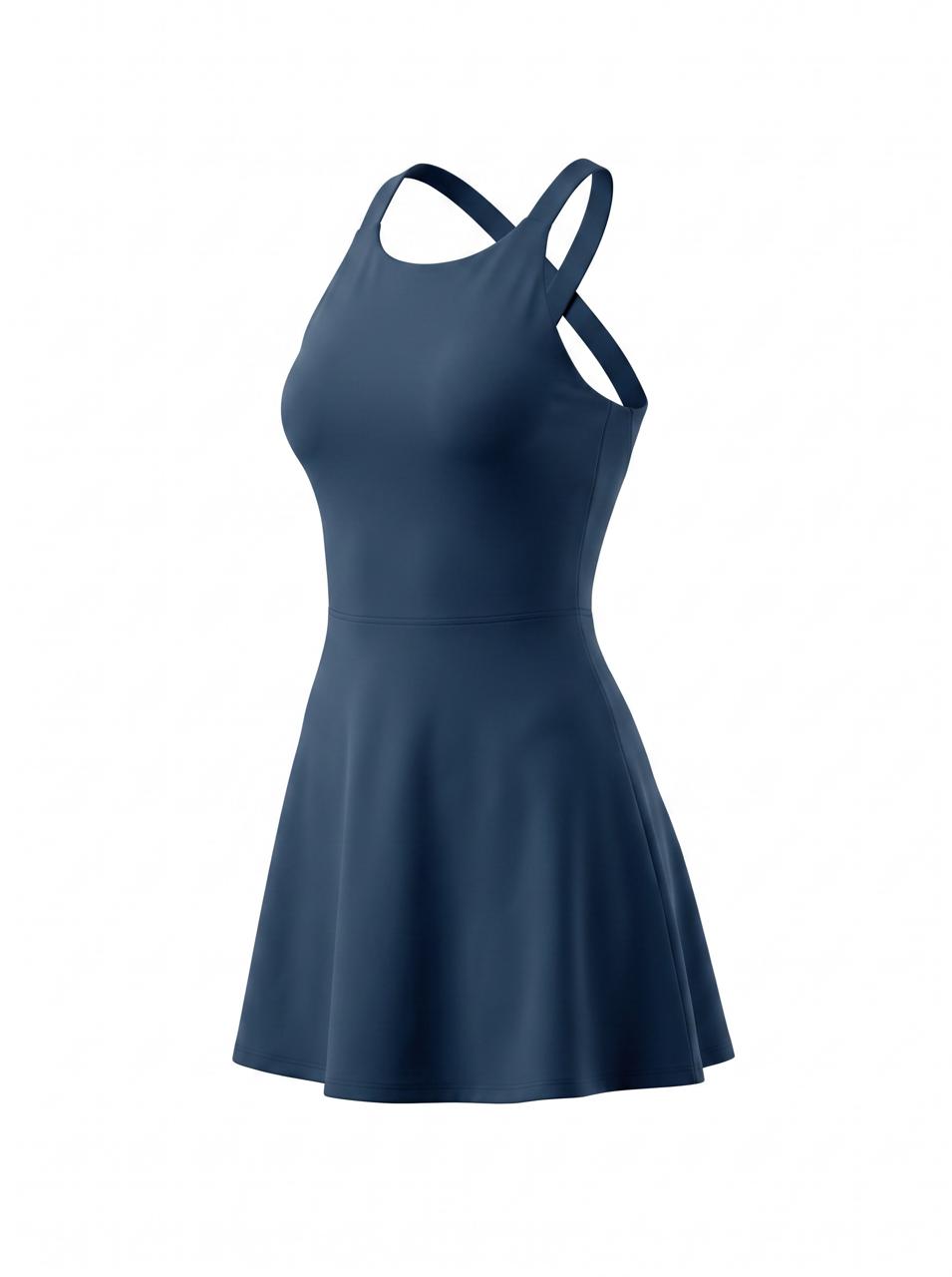 Vestido Movimiento Orgánico – Azul Océano