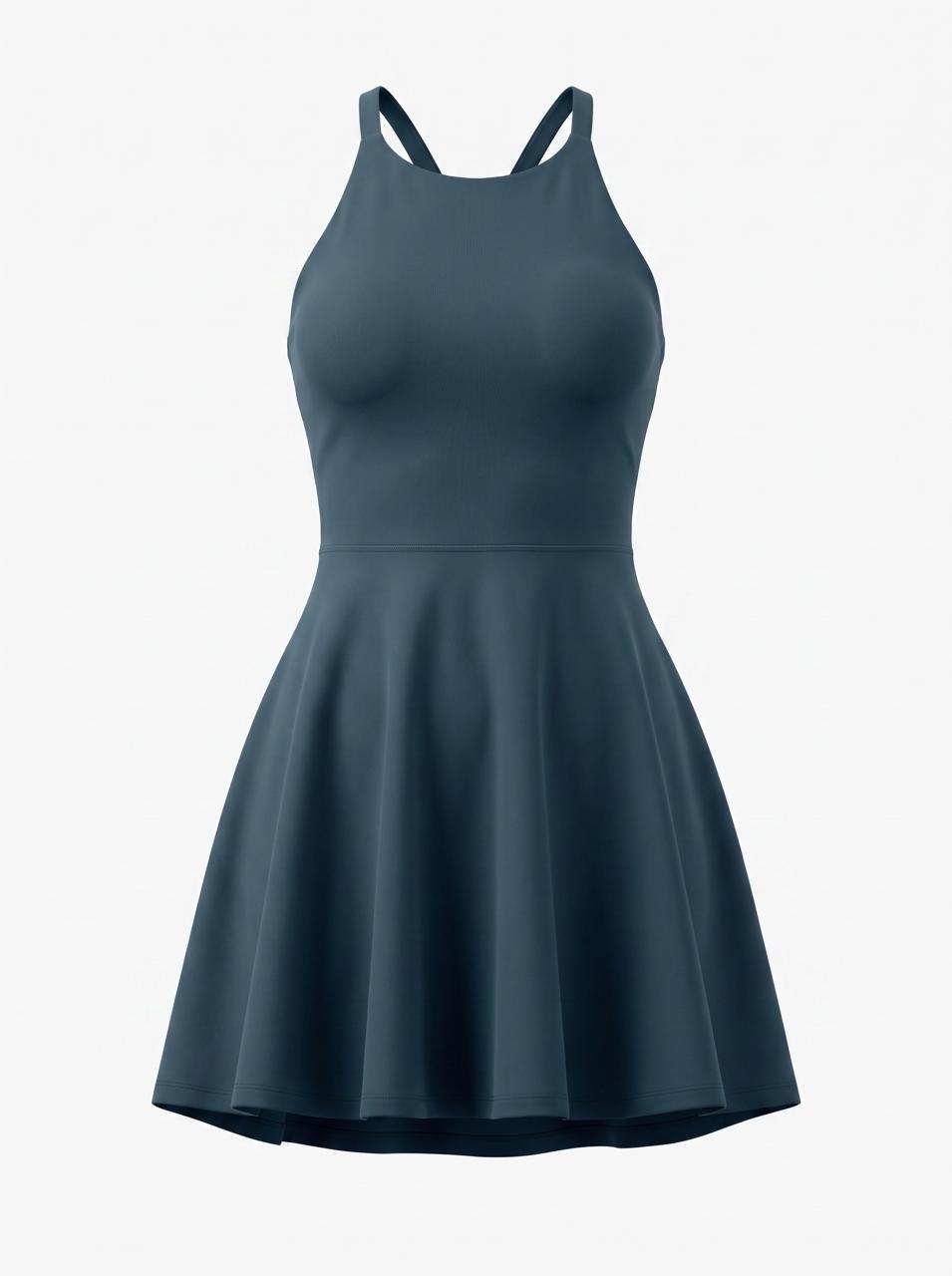 Vestido Movimiento Orgánico – Azul Océano